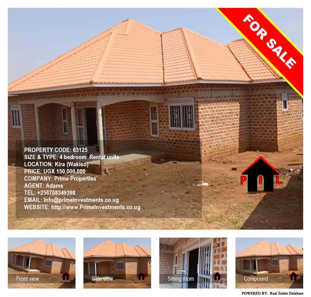 4 bedroom Rental units  for sale in Kira Wakiso Uganda, code: 63125