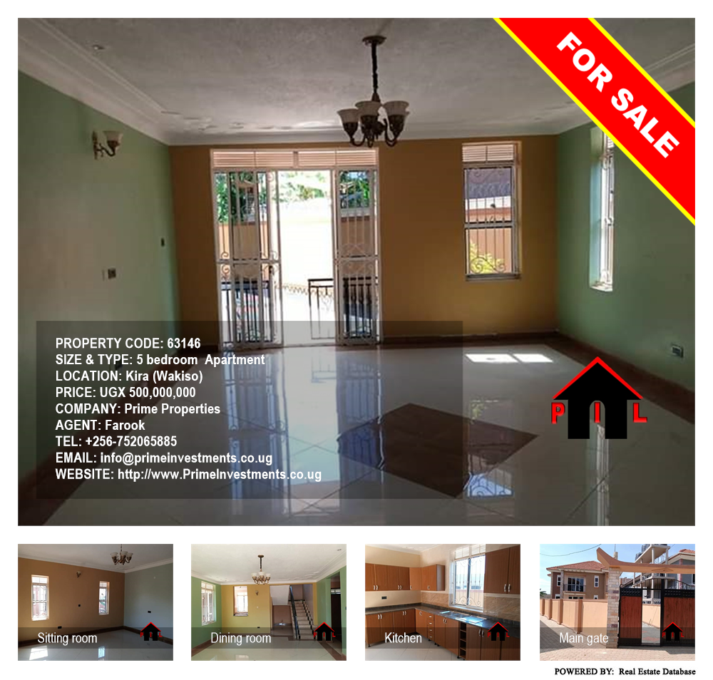 5 bedroom Apartment  for sale in Kira Wakiso Uganda, code: 63146