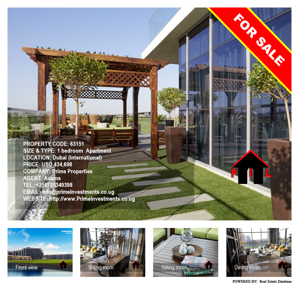 1 bedroom Apartment  for sale in Dubai International Uganda, code: 63151