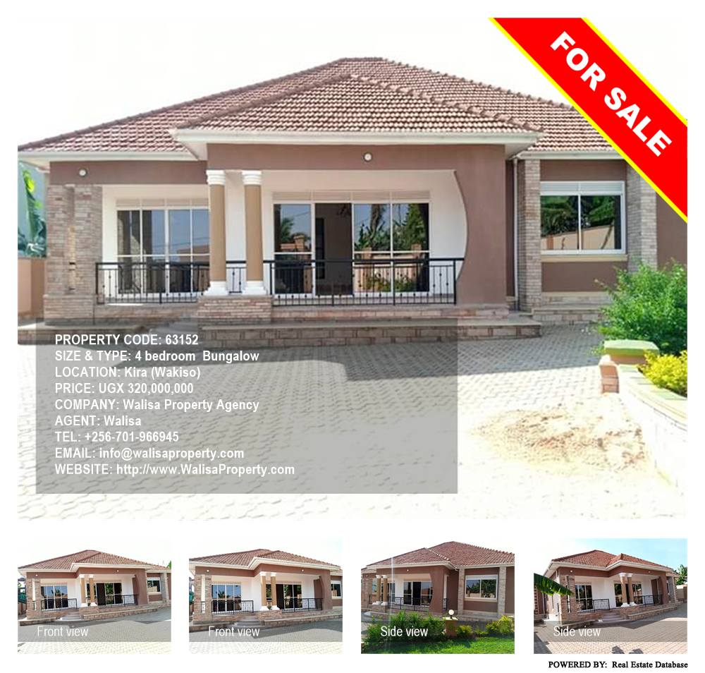 4 bedroom Bungalow  for sale in Kira Wakiso Uganda, code: 63152