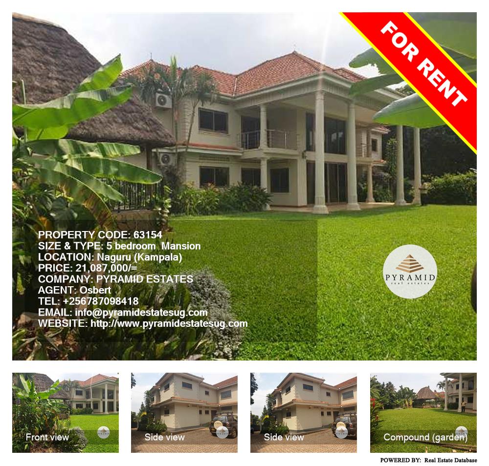 5 bedroom Mansion  for rent in Naguru Kampala Uganda, code: 63154