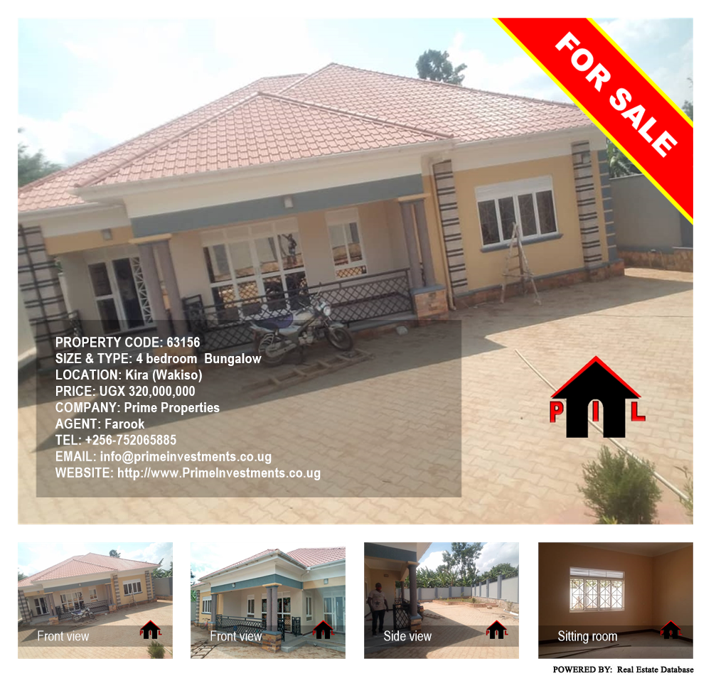 4 bedroom Bungalow  for sale in Kira Wakiso Uganda, code: 63156