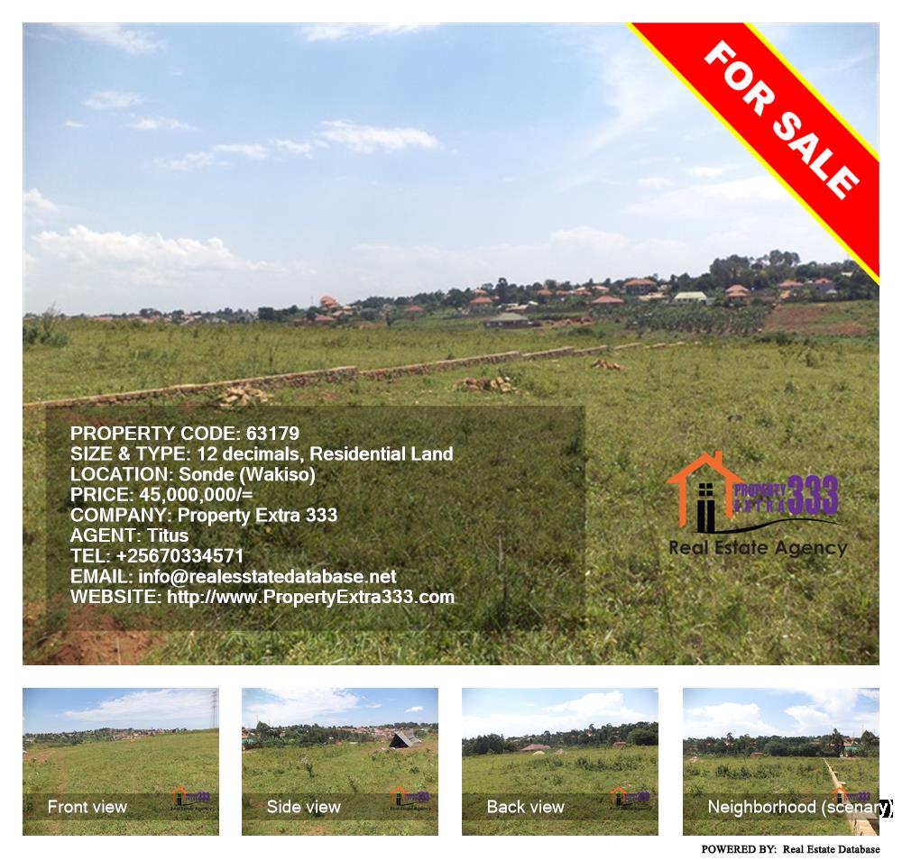 Residential Land  for sale in Sonde Wakiso Uganda, code: 63179