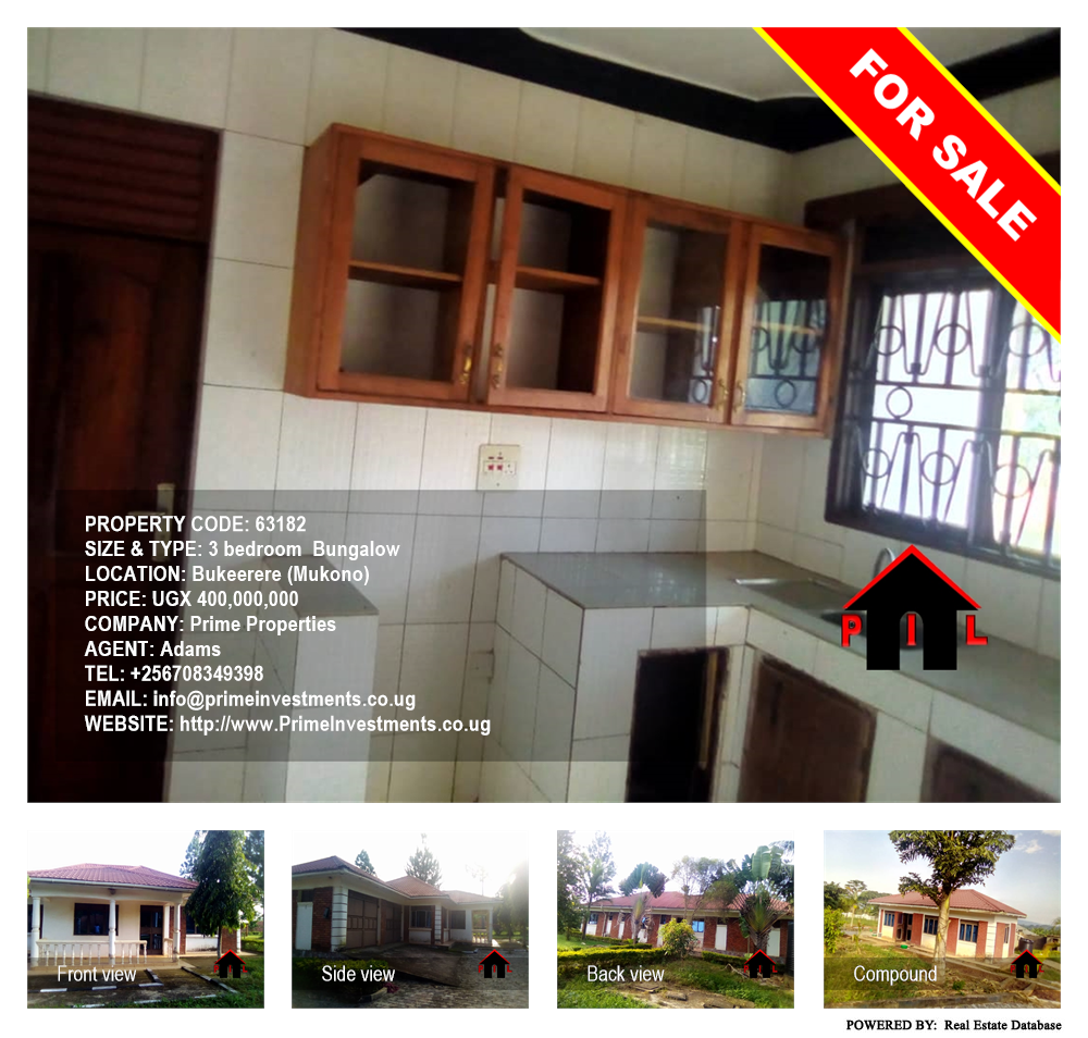 3 bedroom Bungalow  for sale in Bukeelele Mukono Uganda, code: 63182