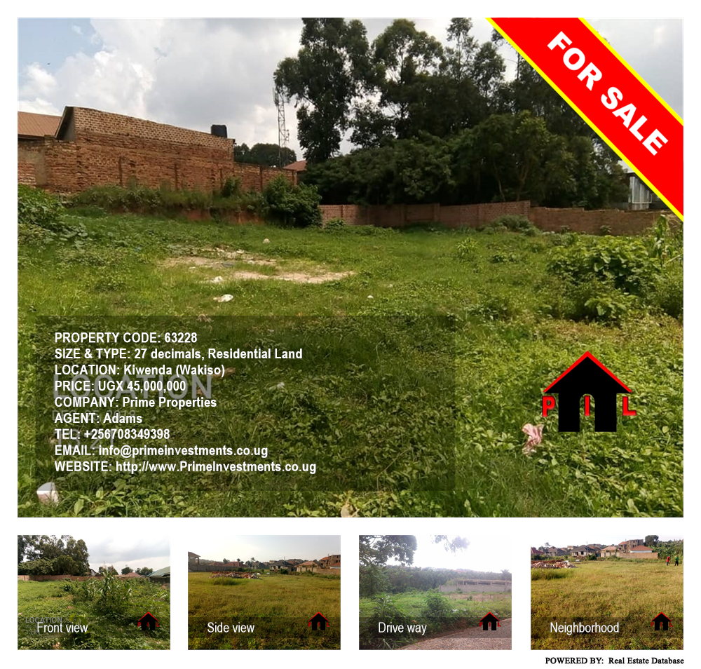 Residential Land  for sale in Kiwenda Wakiso Uganda, code: 63228