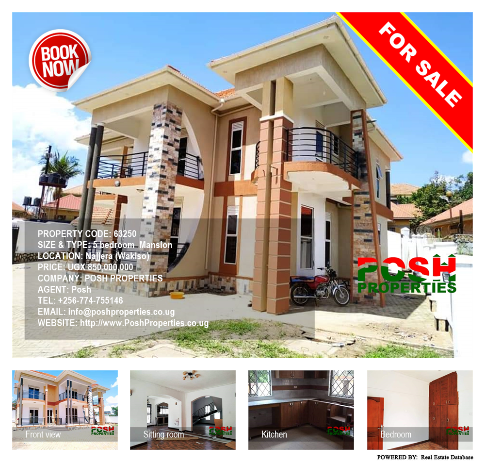 5 bedroom Mansion  for sale in Najjera Wakiso Uganda, code: 63250