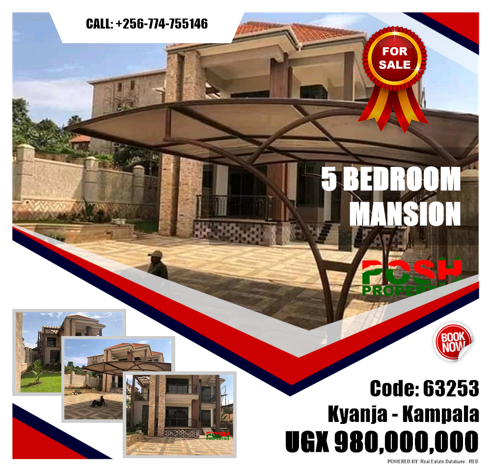 5 bedroom Mansion  for sale in Kyanja Kampala Uganda, code: 63253