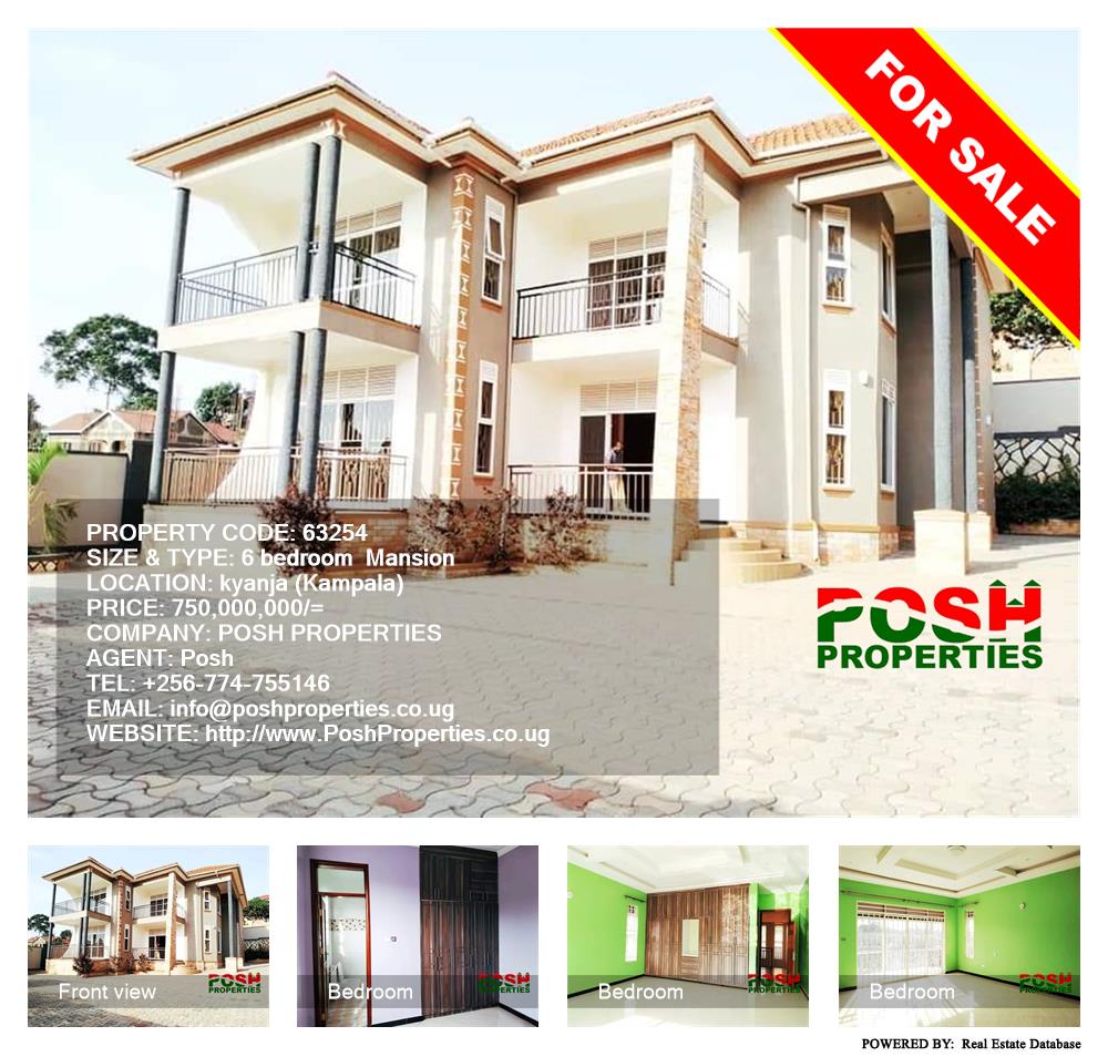 6 bedroom Mansion  for sale in Kyanja Kampala Uganda, code: 63254