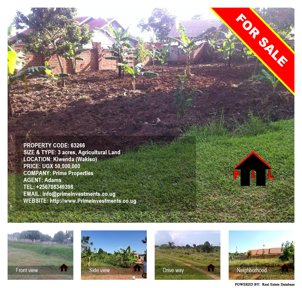 Agricultural Land  for sale in Kiwenda Wakiso Uganda, code: 63266