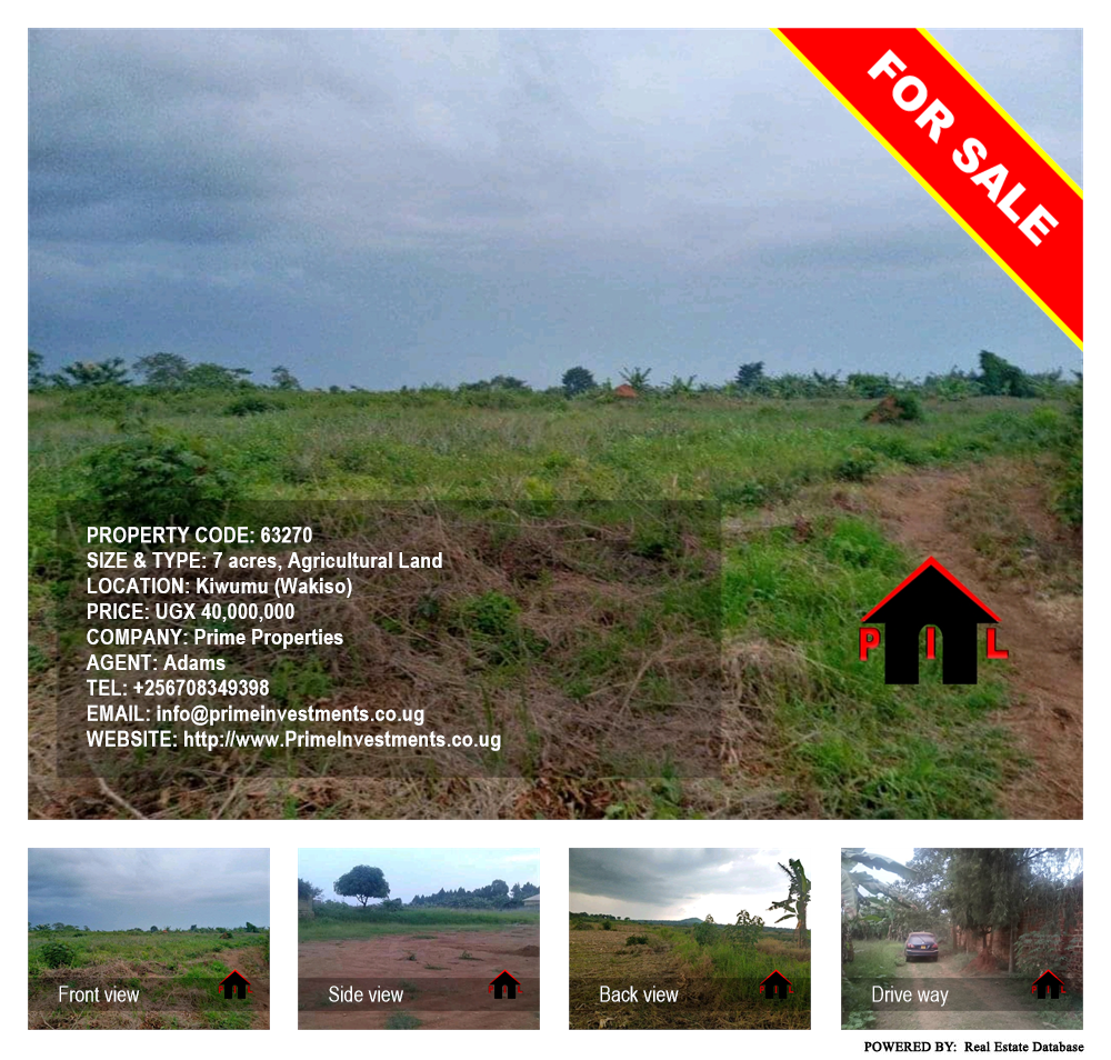 Agricultural Land  for sale in Kiwumu Wakiso Uganda, code: 63270