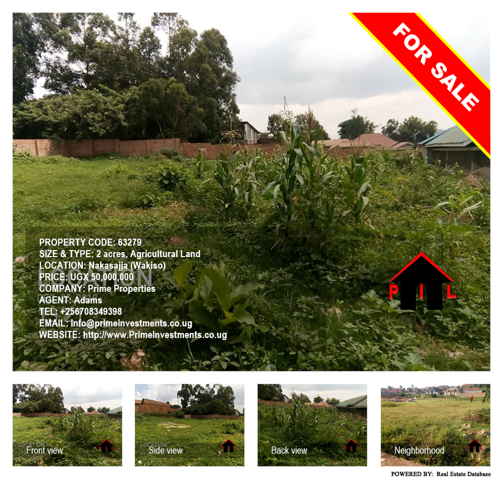 Agricultural Land  for sale in Nakassajja Wakiso Uganda, code: 63279