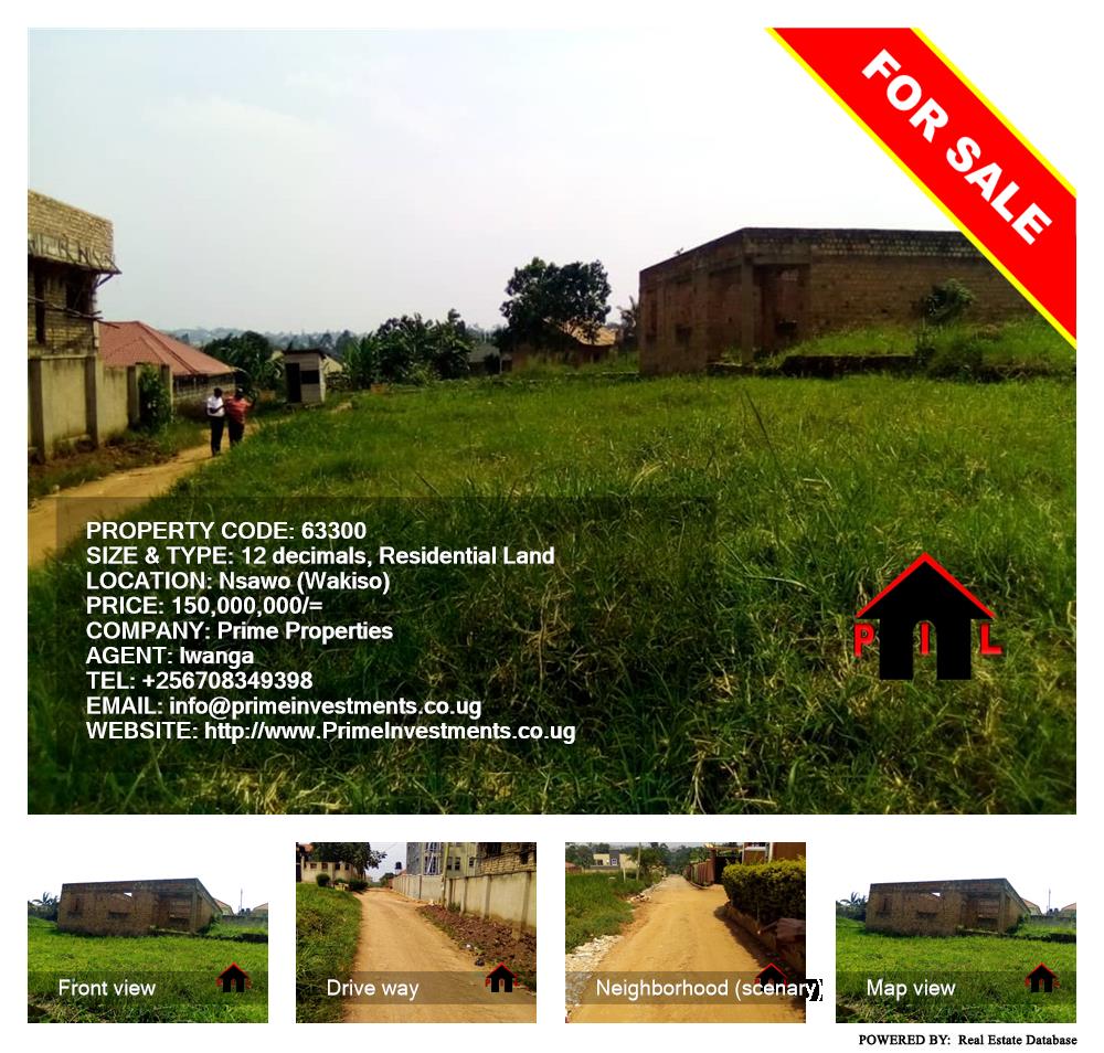 Residential Land  for sale in Nsawo Wakiso Uganda, code: 63300