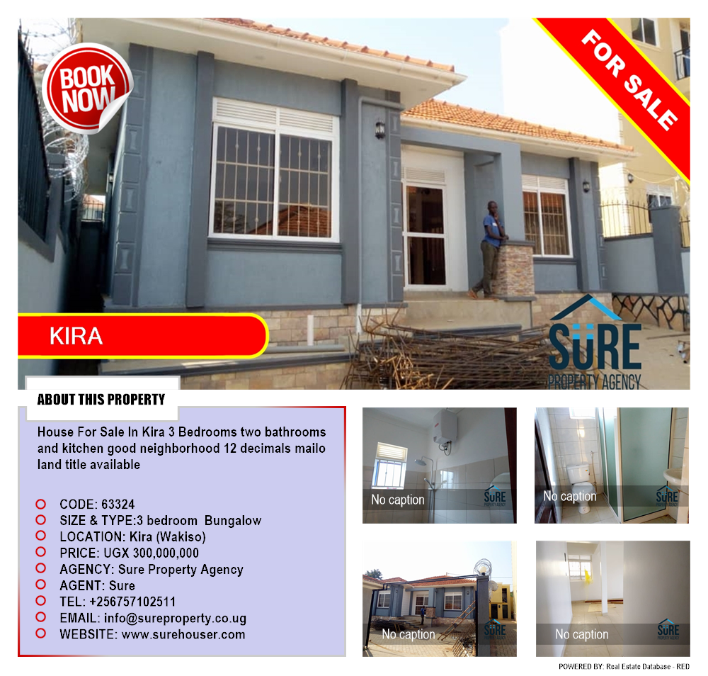 3 bedroom Bungalow  for sale in Kira Wakiso Uganda, code: 63324