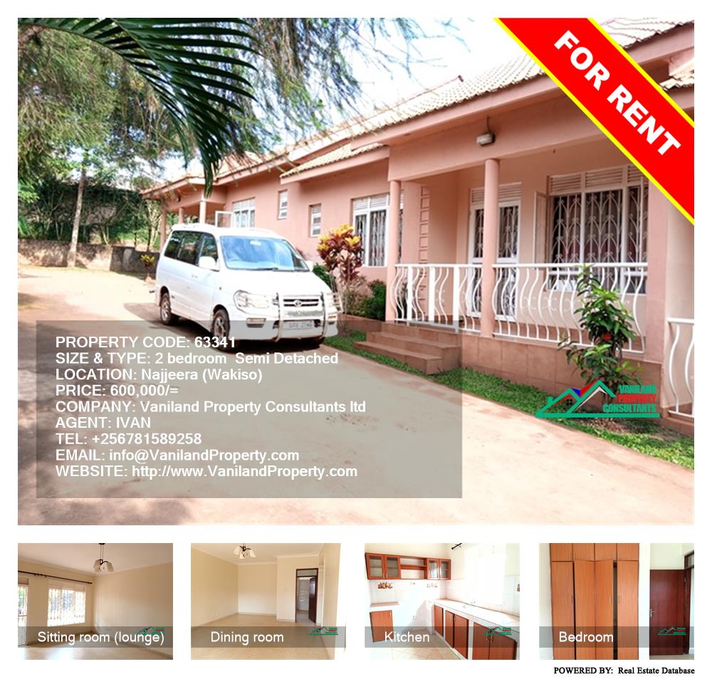 2 bedroom Semi Detached  for rent in Najjera Wakiso Uganda, code: 63341
