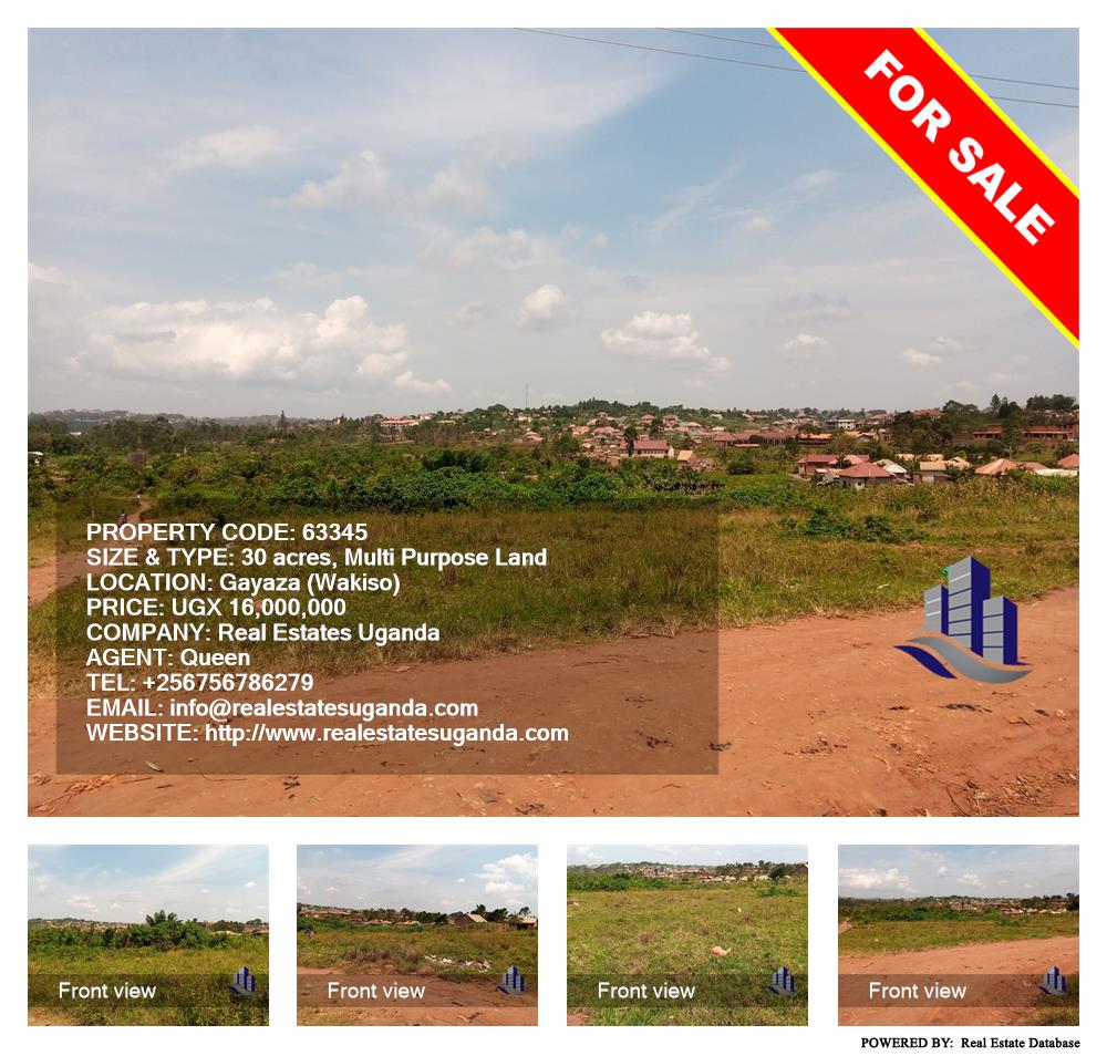 Multipurpose Land  for sale in Gayaza Wakiso Uganda, code: 63345