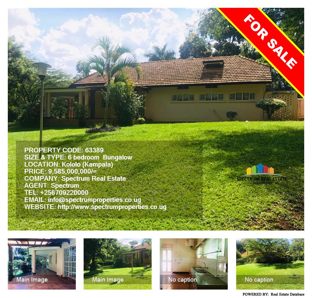 6 bedroom Bungalow  for sale in Kololo Kampala Uganda, code: 63389