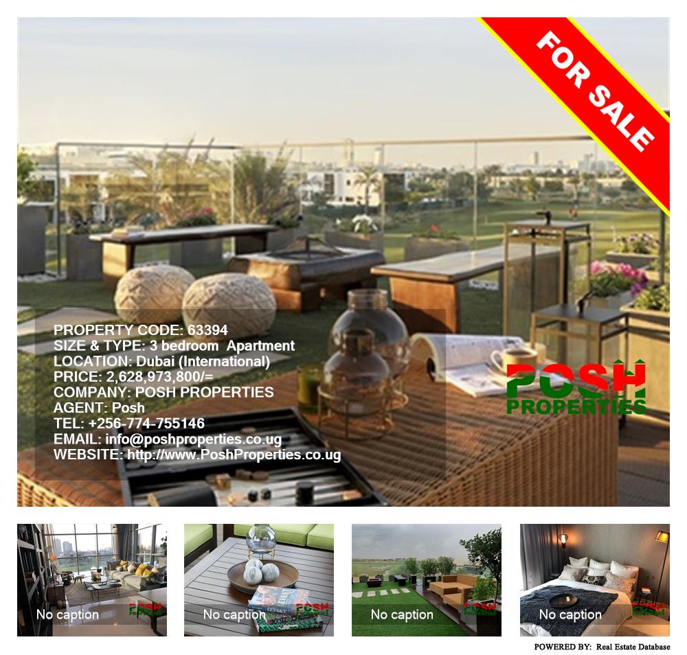 3 bedroom Apartment  for sale in Dubai International Uganda, code: 63394