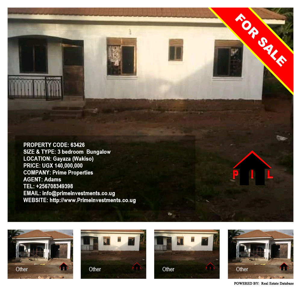 3 bedroom Bungalow  for sale in Gayaza Wakiso Uganda, code: 63426