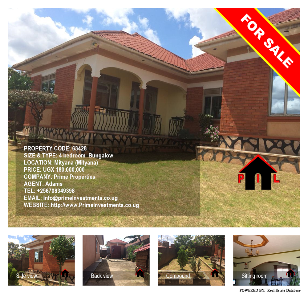 4 bedroom Bungalow  for sale in Mityana Mityana Uganda, code: 63428