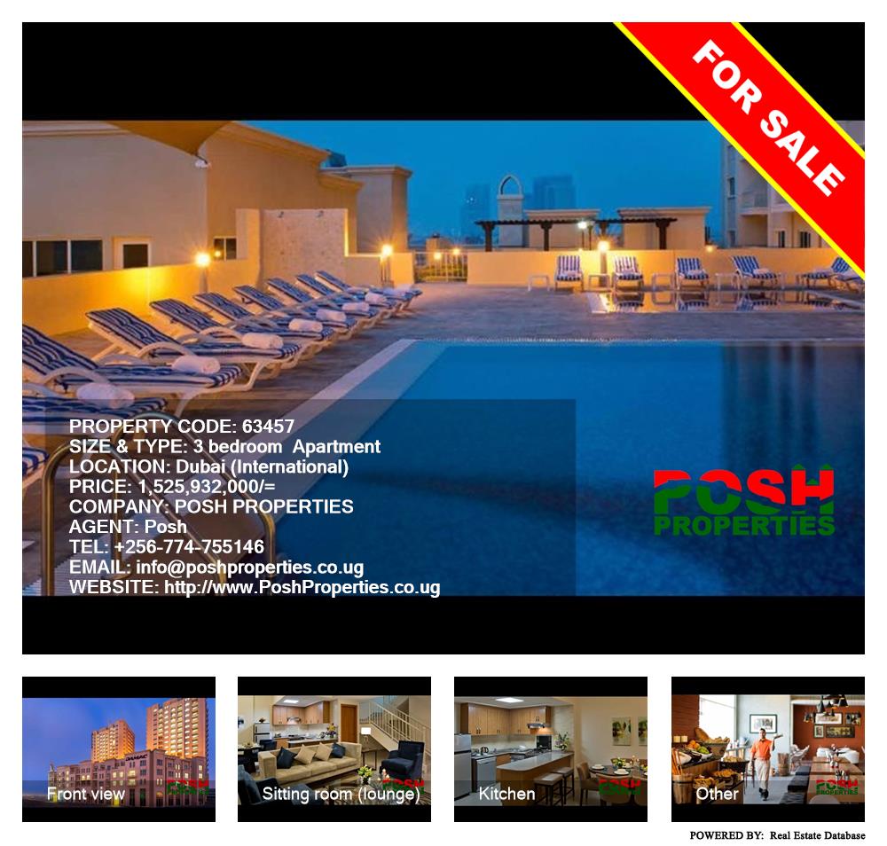 3 bedroom Apartment  for sale in Dubai International Uganda, code: 63457