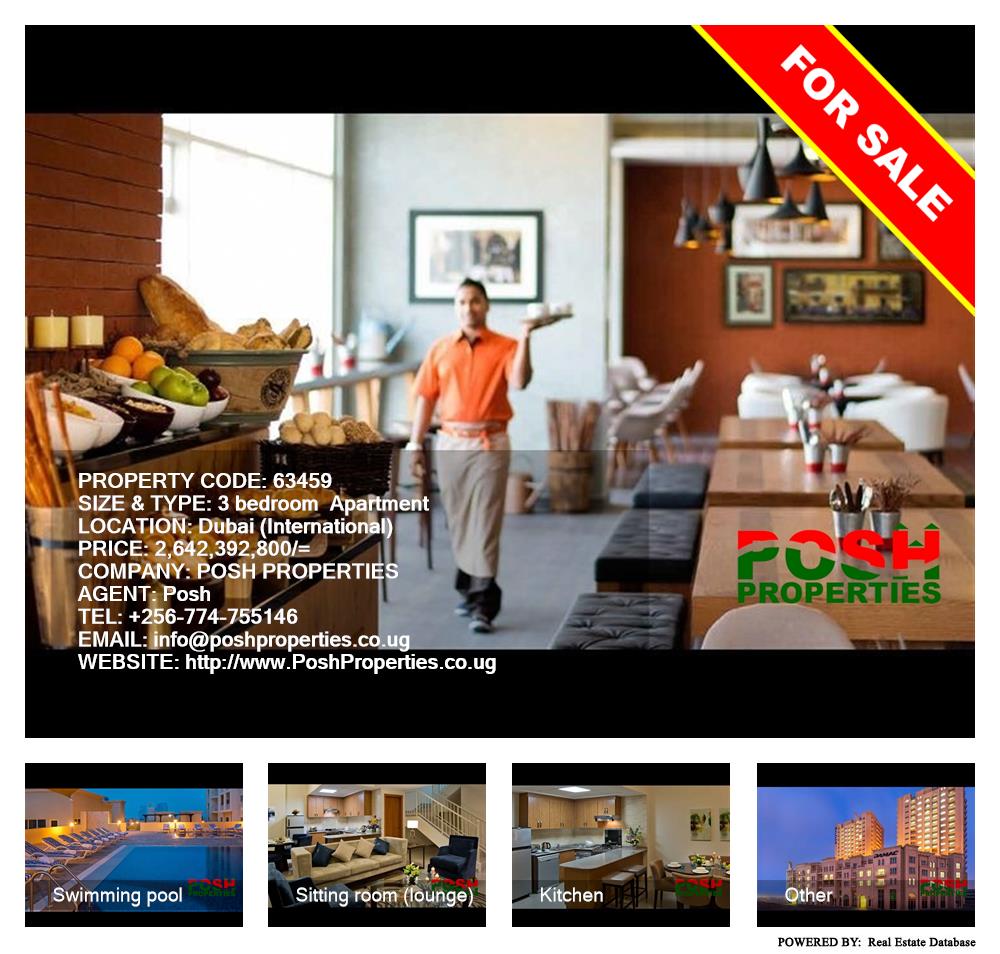 3 bedroom Apartment  for sale in Dubai International Uganda, code: 63459