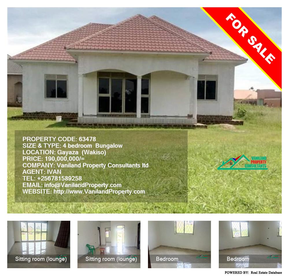 4 bedroom Bungalow  for sale in Gayaza Wakiso Uganda, code: 63478