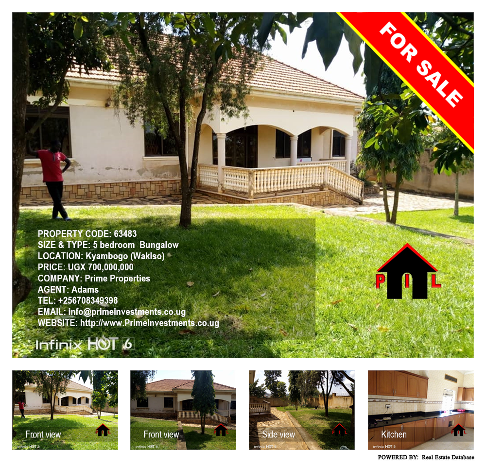 5 bedroom Bungalow  for sale in Kyambogo Wakiso Uganda, code: 63483