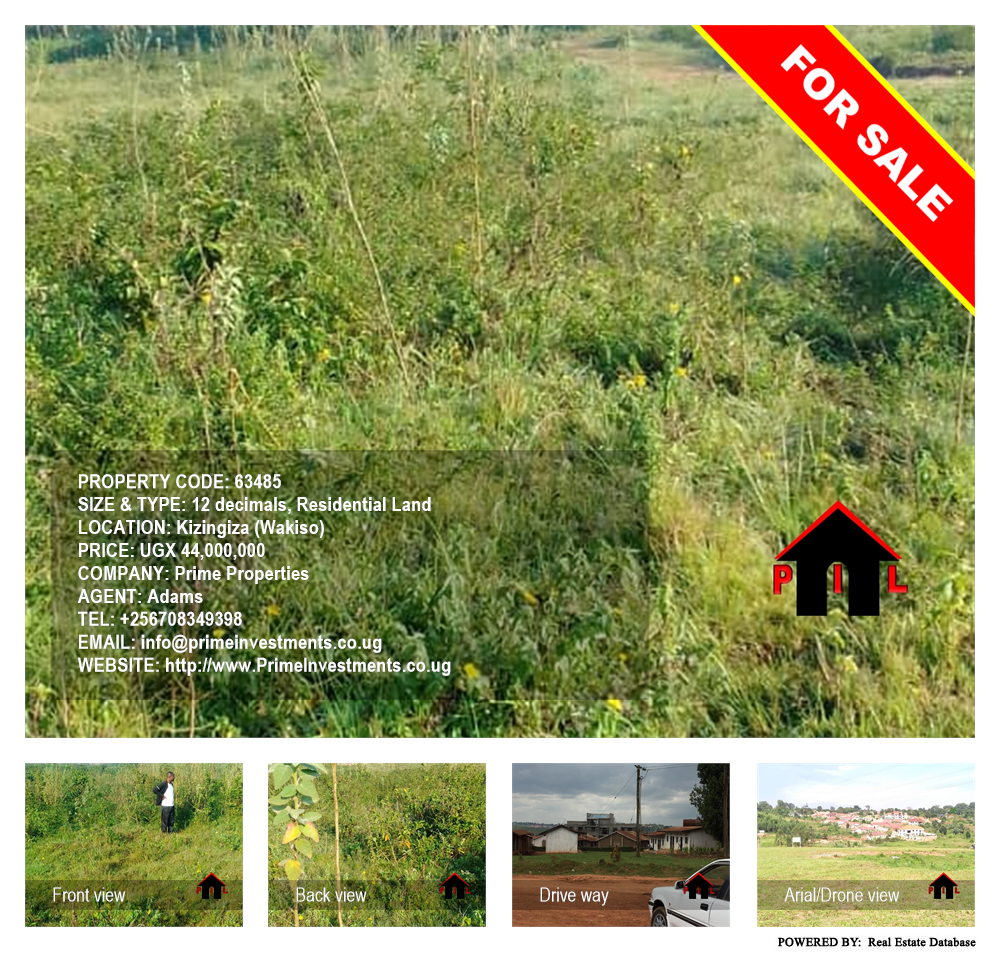 Residential Land  for sale in Kizingiza Wakiso Uganda, code: 63485