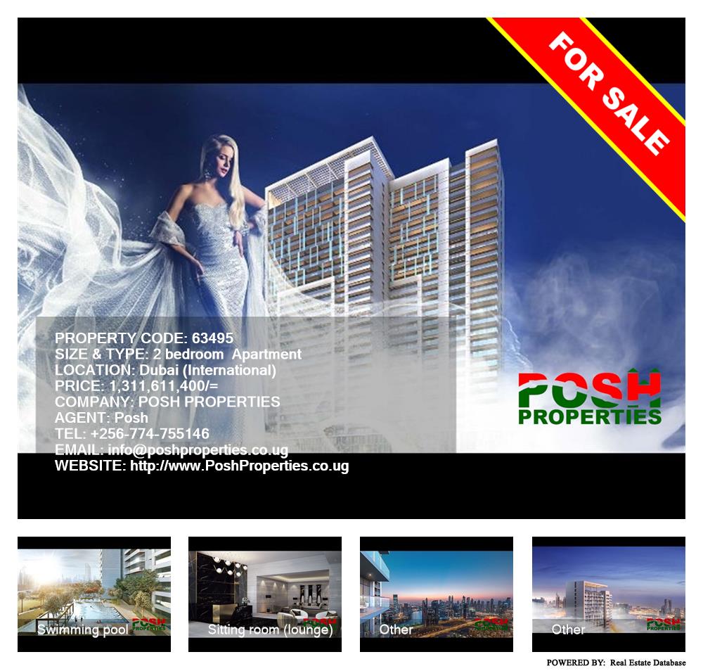 2 bedroom Apartment  for sale in Dubai International Uganda, code: 63495