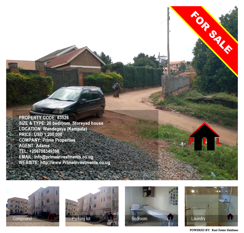 20 bedroom Storeyed house  for sale in Wandegeya Kampala Uganda, code: 63526