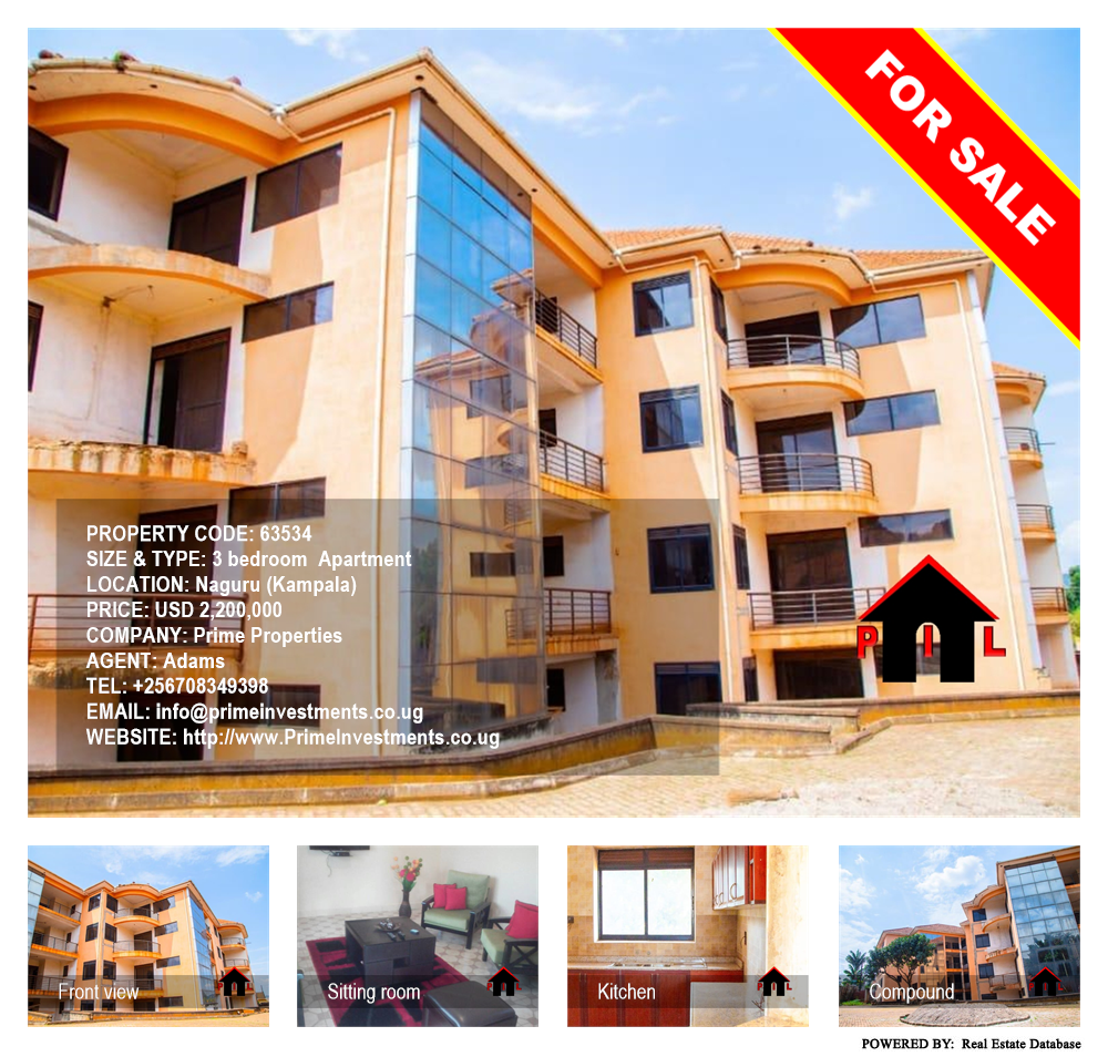 3 bedroom Apartment  for sale in Naguru Kampala Uganda, code: 63534