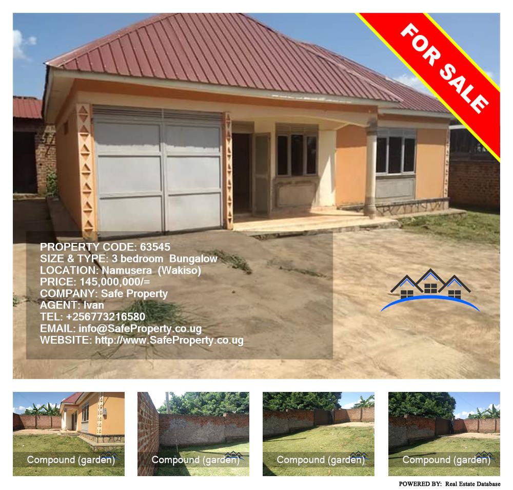 3 bedroom Bungalow  for sale in Namusela Wakiso Uganda, code: 63545
