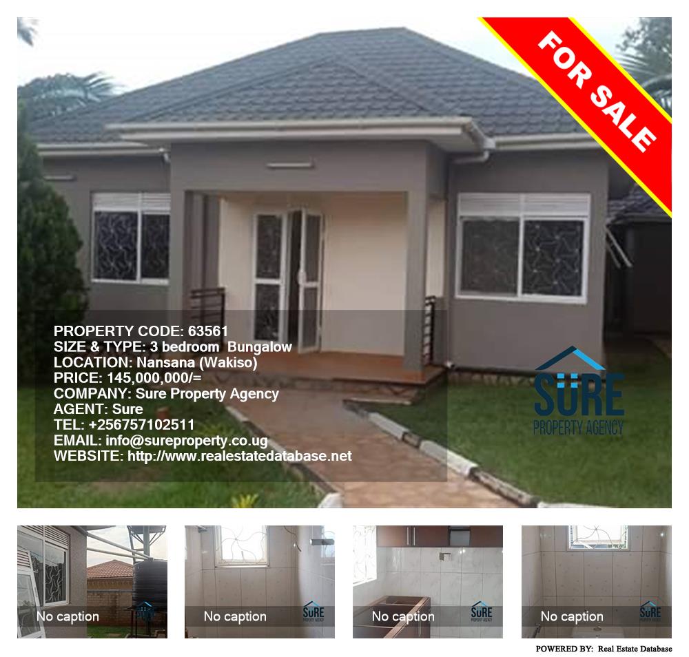 3 bedroom Bungalow  for sale in Nansana Wakiso Uganda, code: 63561