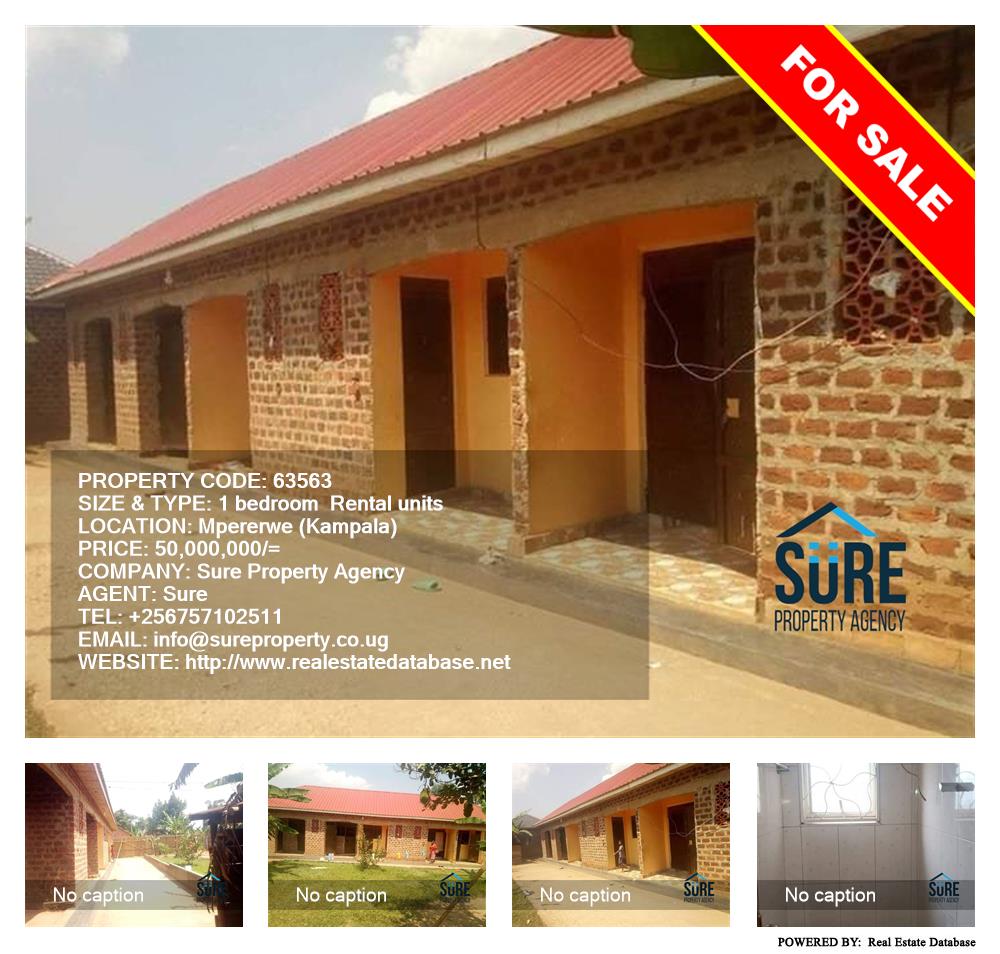 1 bedroom Rental units  for sale in Mpererwe Kampala Uganda, code: 63563