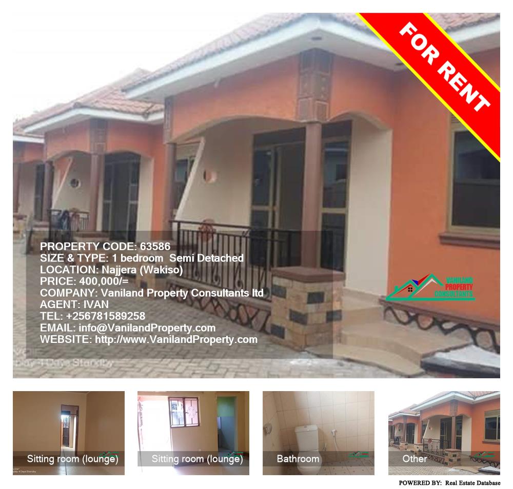 1 bedroom Semi Detached  for rent in Najjera Wakiso Uganda, code: 63586
