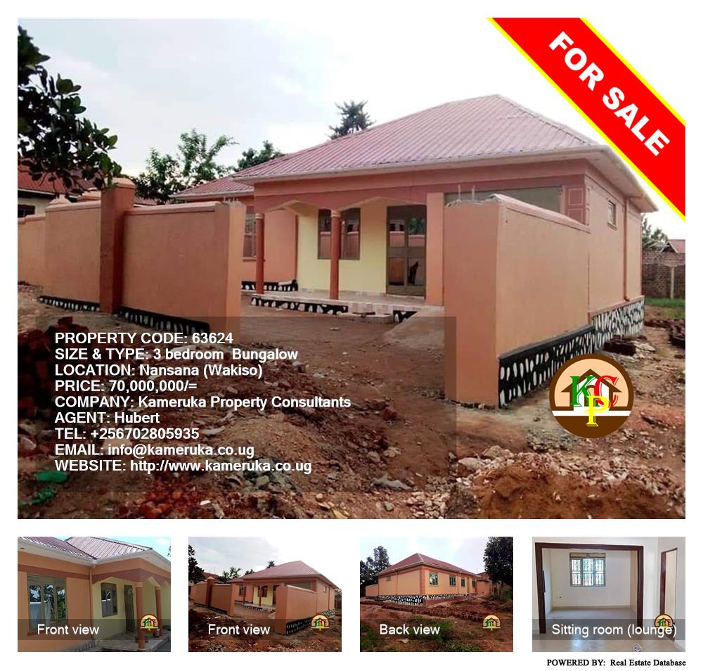 3 bedroom Bungalow  for sale in Nansana Wakiso Uganda, code: 63624