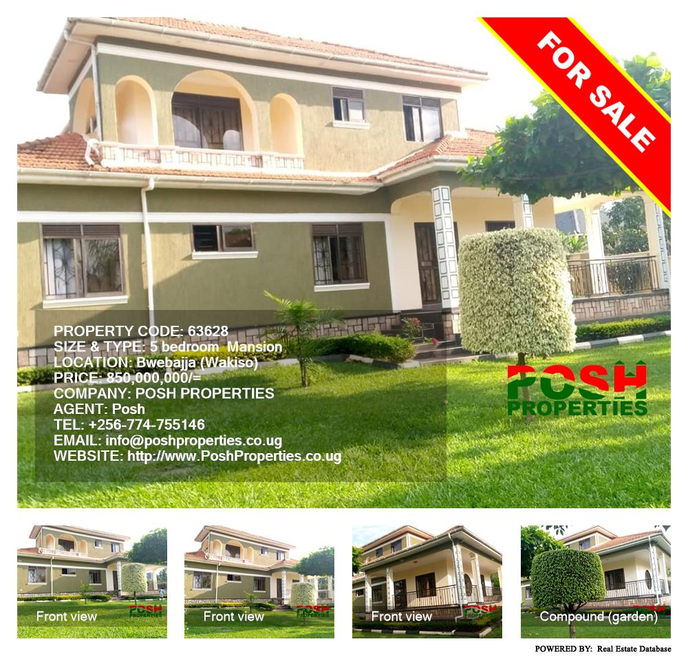 5 bedroom Mansion  for sale in Bwebajja Wakiso Uganda, code: 63628