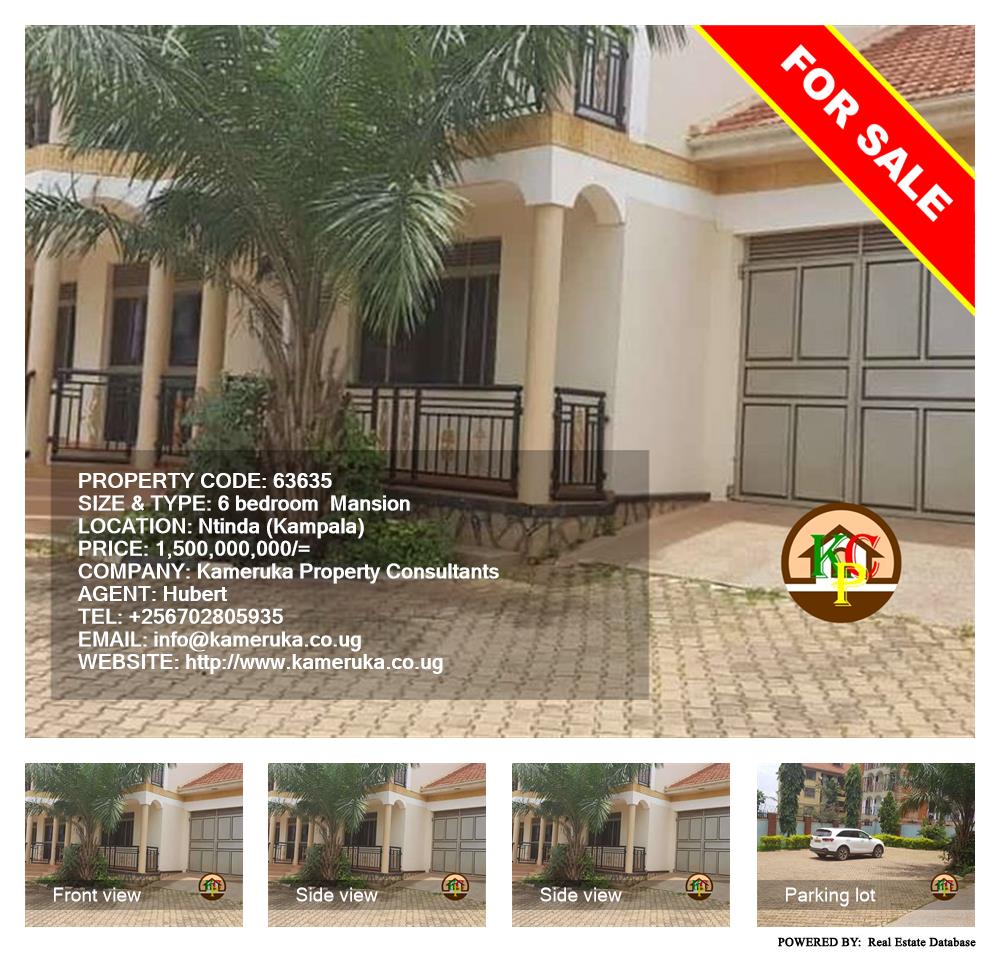 6 bedroom Mansion  for sale in Ntinda Kampala Uganda, code: 63635