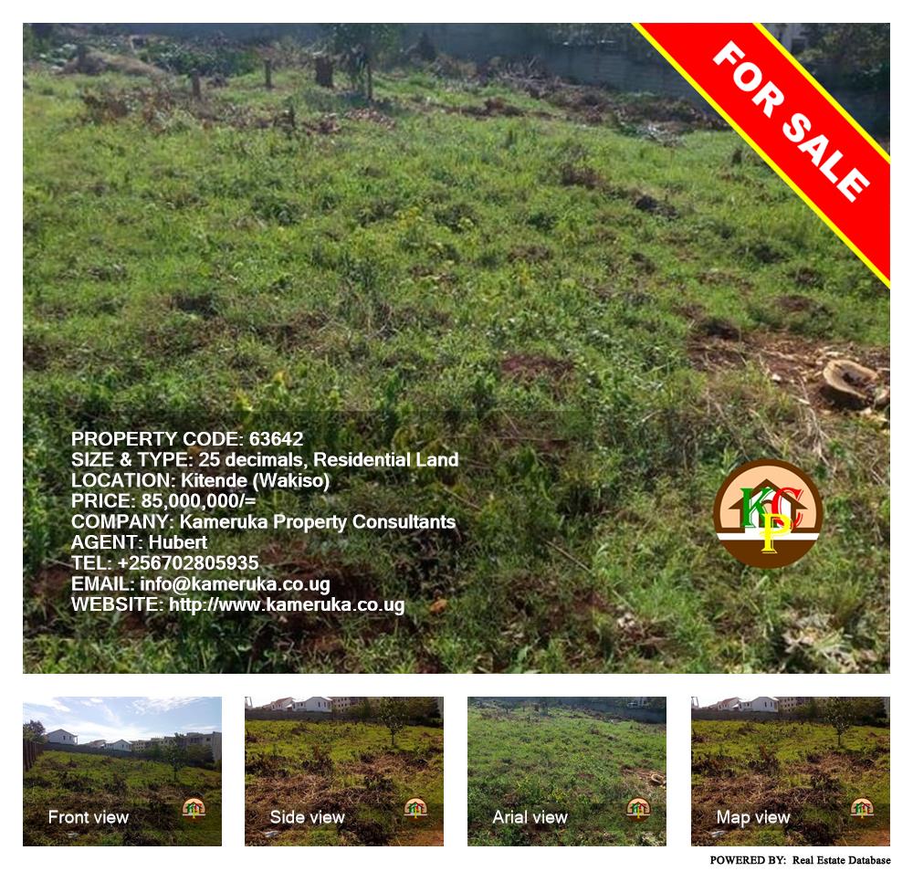 Residential Land  for sale in Kitende Wakiso Uganda, code: 63642