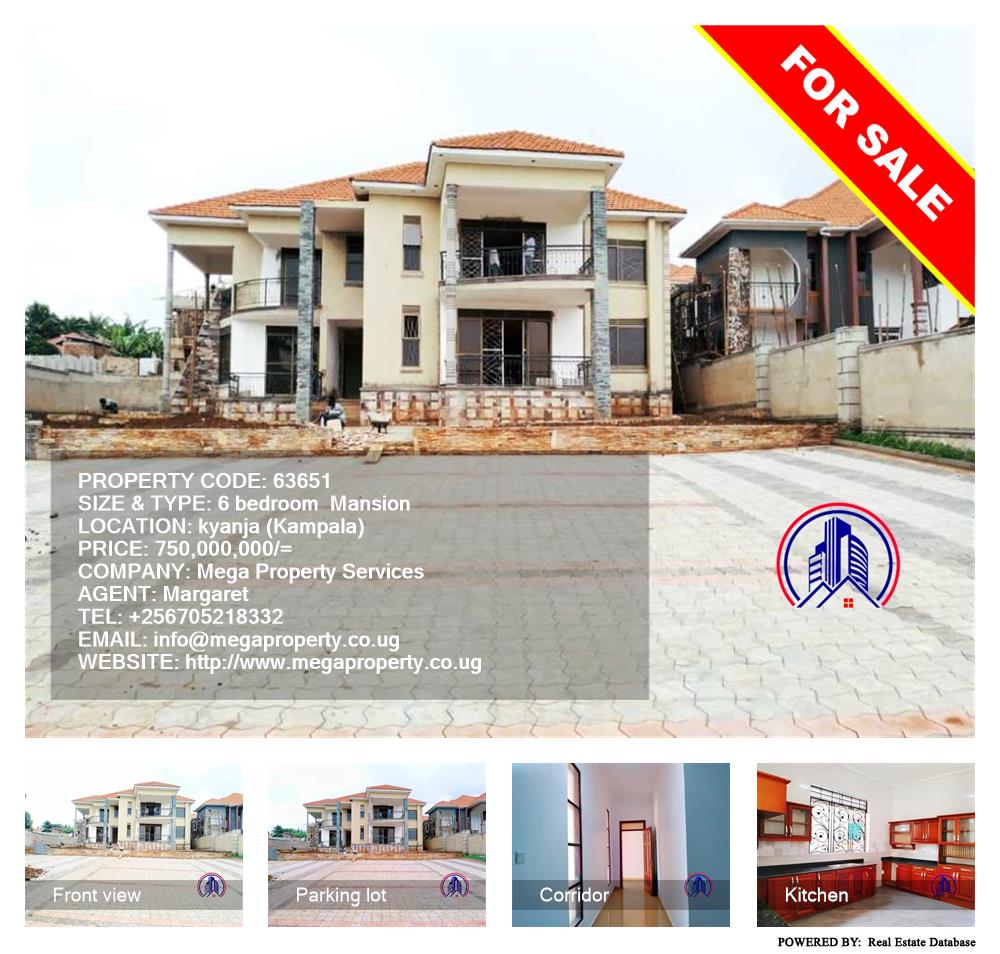 6 bedroom Mansion  for sale in Kyanja Kampala Uganda, code: 63651