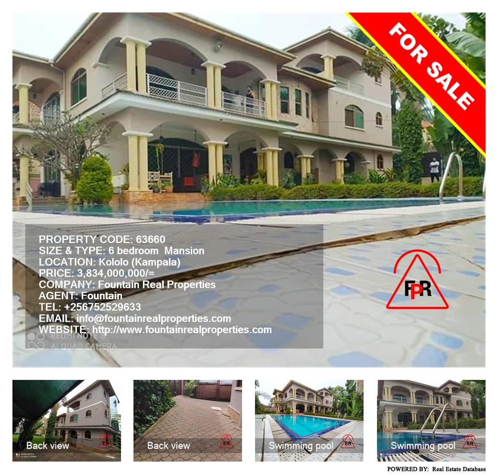 6 bedroom Mansion  for sale in Kololo Kampala Uganda, code: 63660