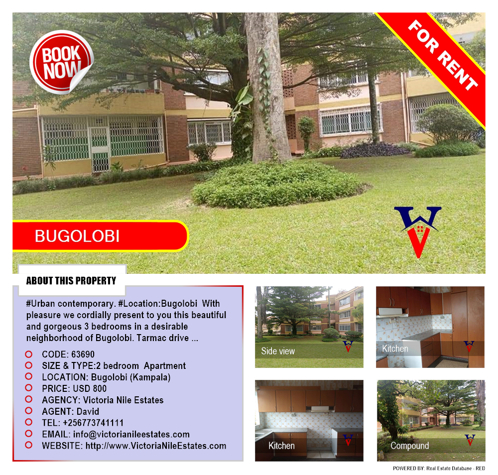 2 bedroom Apartment  for rent in Bugoloobi Kampala Uganda, code: 63690