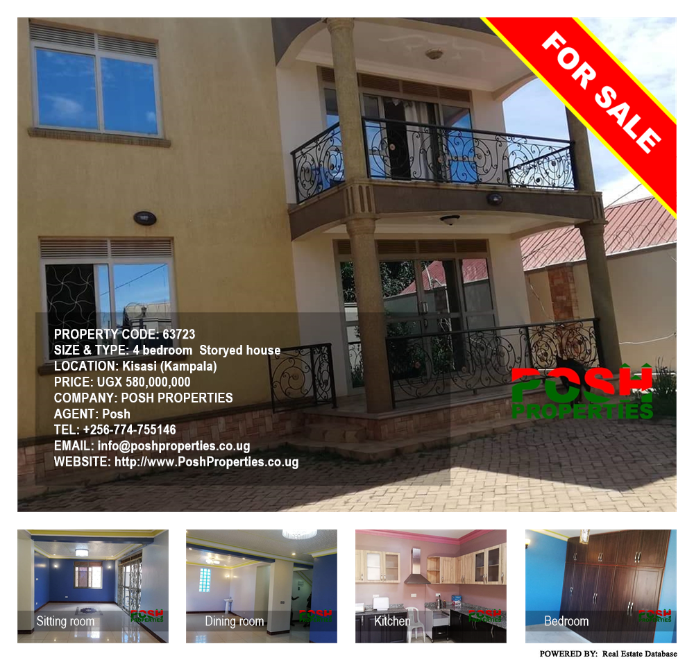 4 bedroom Storeyed house  for sale in Kisaasi Kampala Uganda, code: 63723