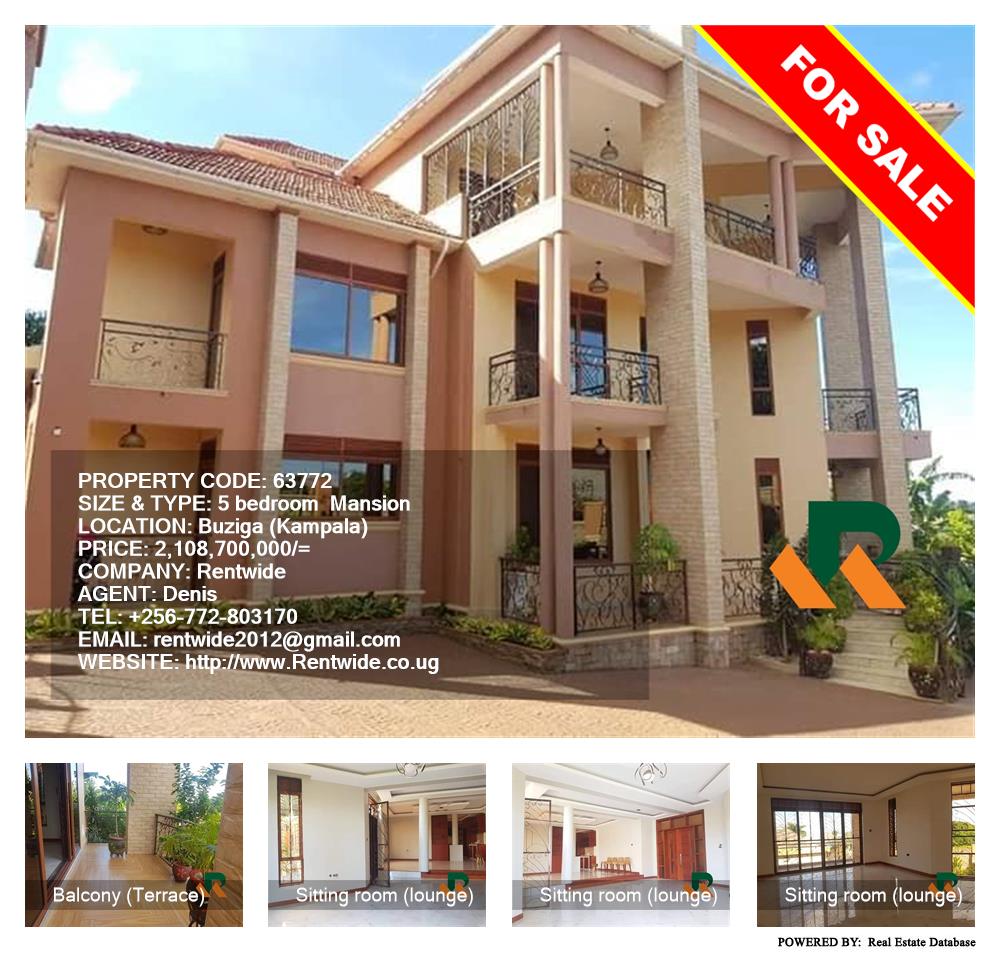 5 bedroom Mansion  for sale in Buziga Kampala Uganda, code: 63772