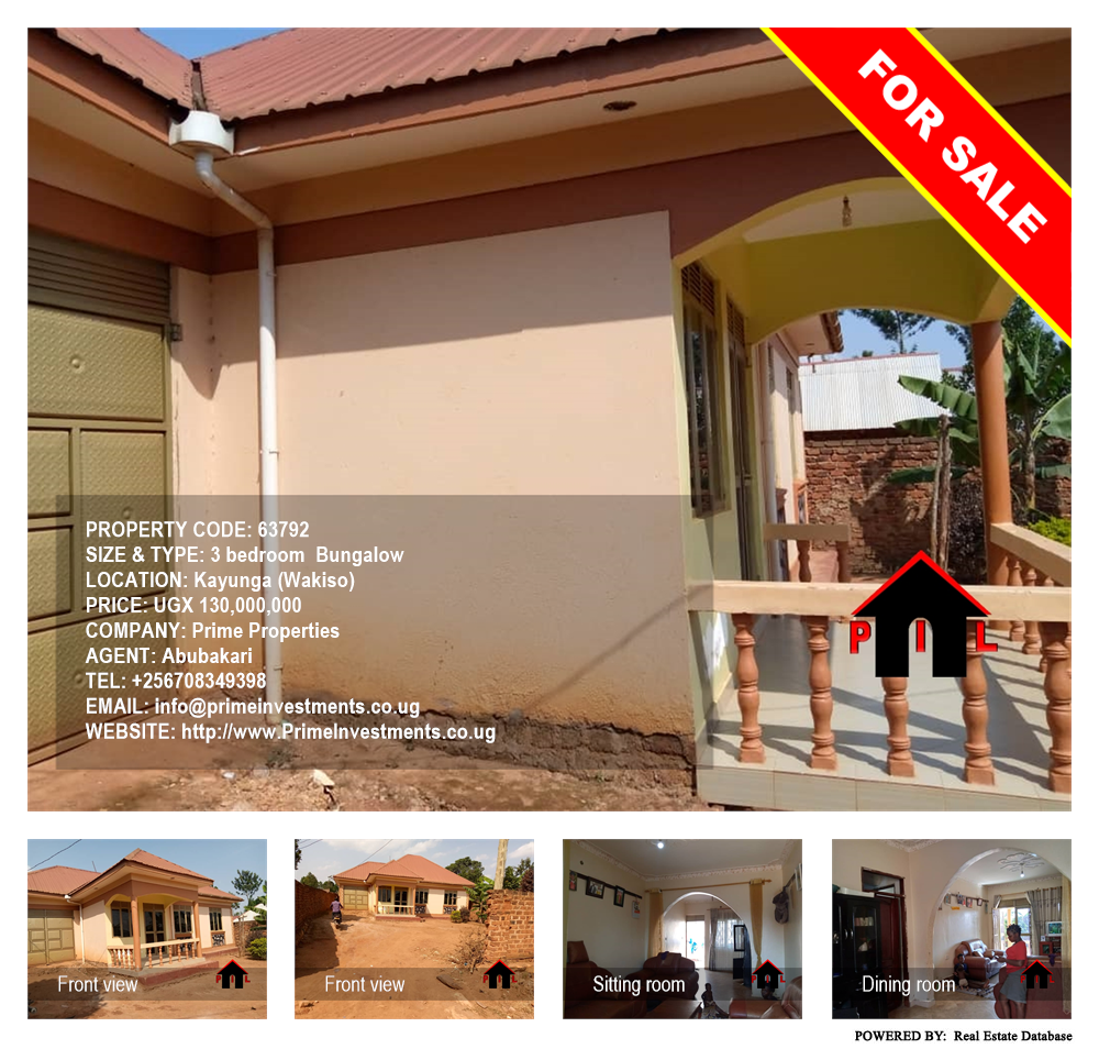 3 bedroom Bungalow  for sale in Kayunga Wakiso Uganda, code: 63792