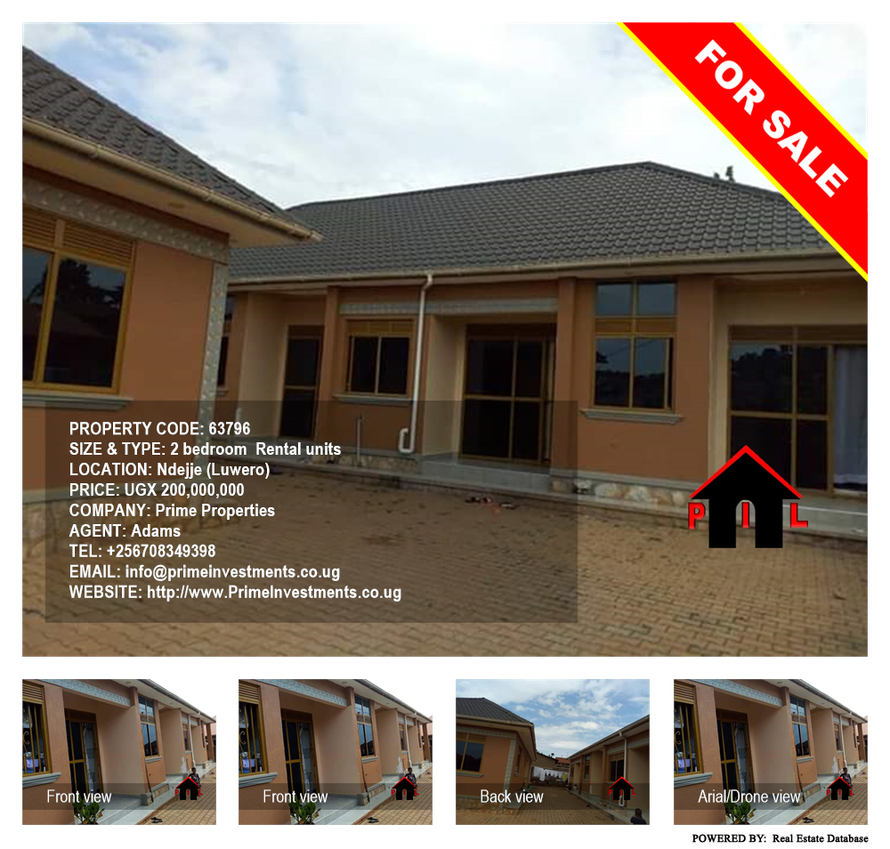 2 bedroom Rental units  for sale in Ndejje Luweero Uganda, code: 63796