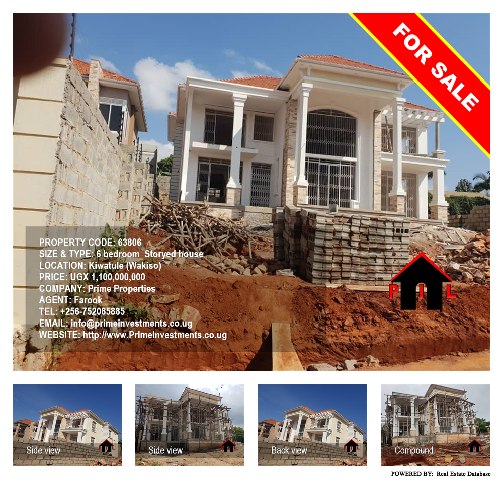 6 bedroom Storeyed house  for sale in Kiwaatule Wakiso Uganda, code: 63806