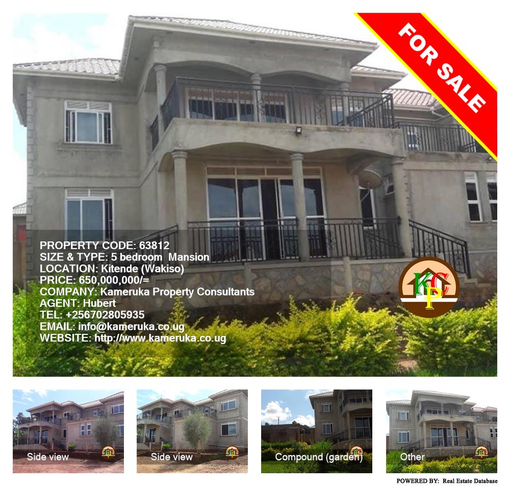 5 bedroom Mansion  for sale in Kitende Wakiso Uganda, code: 63812