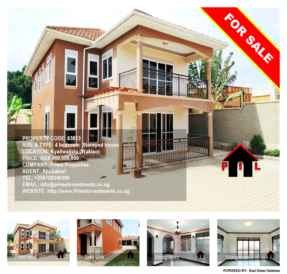 4 bedroom Storeyed house  for sale in Kyaliwajjala Wakiso Uganda, code: 63813