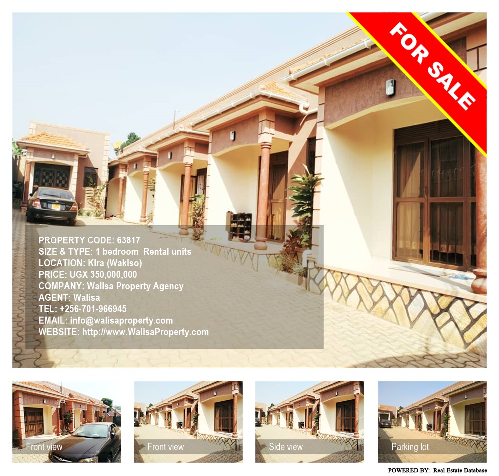 1 bedroom Rental units  for sale in Kira Wakiso Uganda, code: 63817